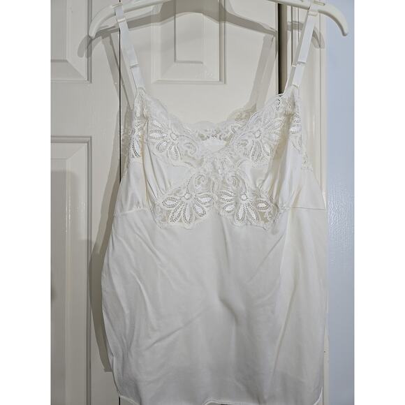 Shadow Line Vintage Lacy Camisole Ivory Sz38 tank top Blouse/Dress Liner - Picture 2 of 6